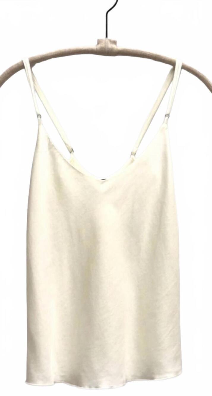 NEW BRAZEAU TRICOT women's claire tank in buff
